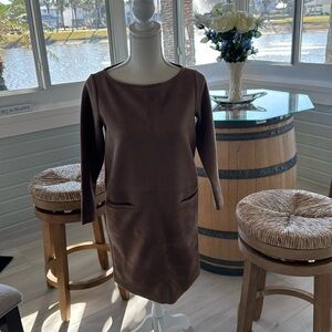 Ann Taylor suede dress with pockets size 0 petite